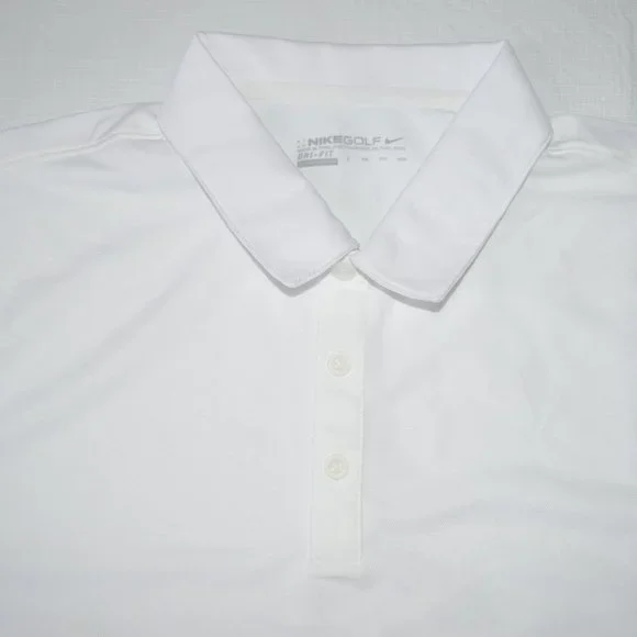 NIKE GOLF DRI-FIT SOLID ICON PIQUE POLO SHIRTS 746099 Color White Size XXL (New) - Picture 5 of 6